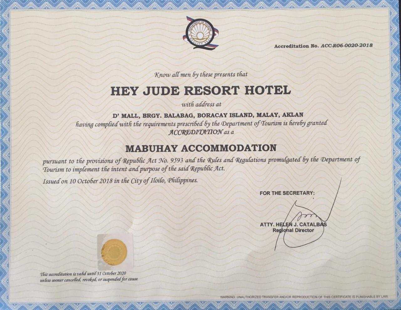 Hey Jude Resort Hotel Balabag  Екстериор снимка